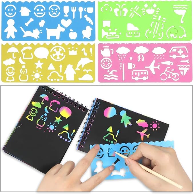POKONBOY 16 Pack Scratch Arts and Crafts Notebooks, Scratch Note Pads - Image 6