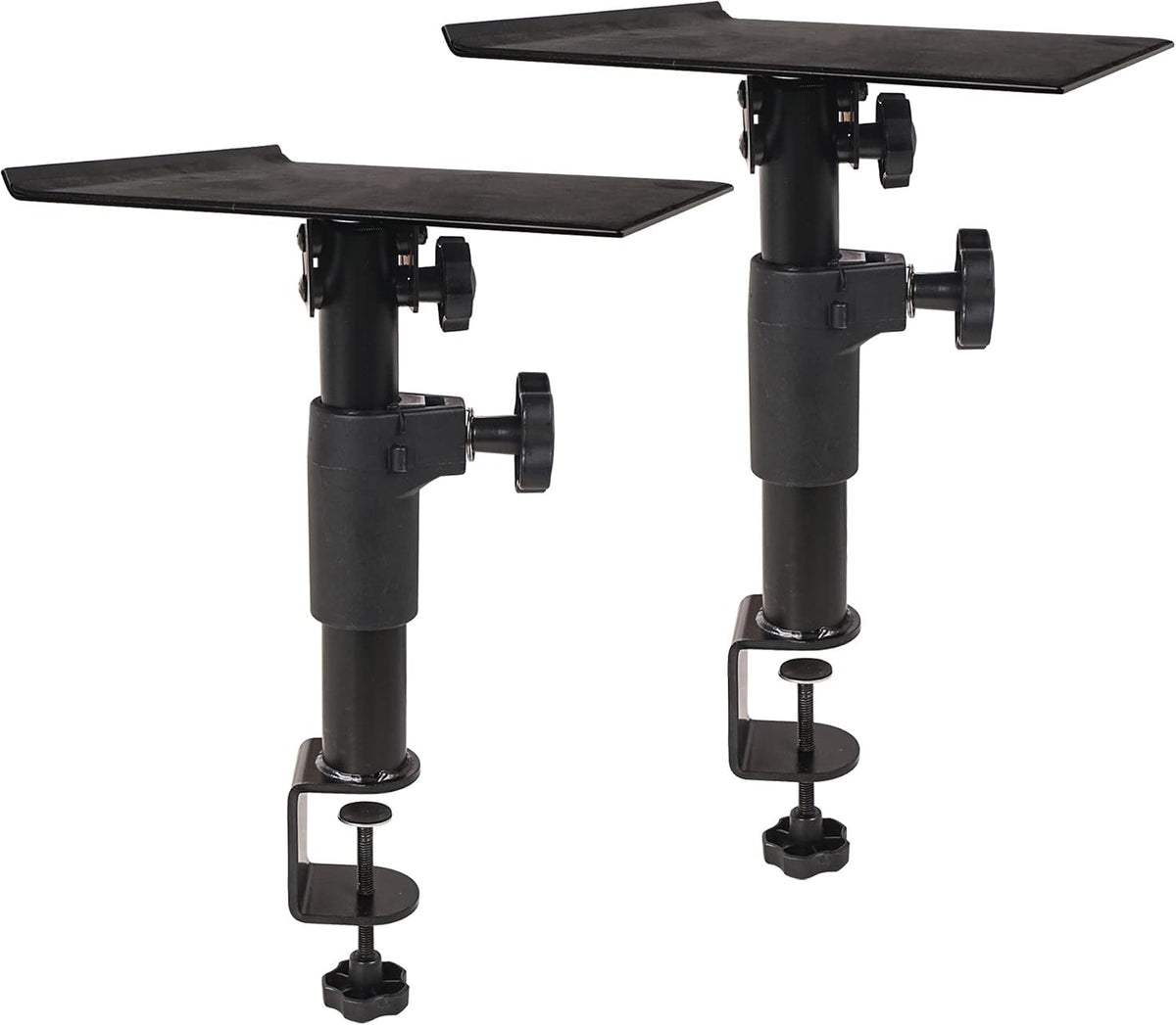 Sound Town 2-Pack Desktop Clamp-On Studio Monitor Speaker Stands with Horizon...