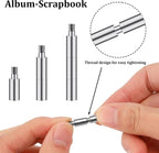 40 Pcs Scrapbook Extension Posts and Screws, Extenders for Photo Albums | Extension Screws, Album Accessories, Binding Replacement, Photo Album Scrapbooking Screws, Craft DIY Refill Pages