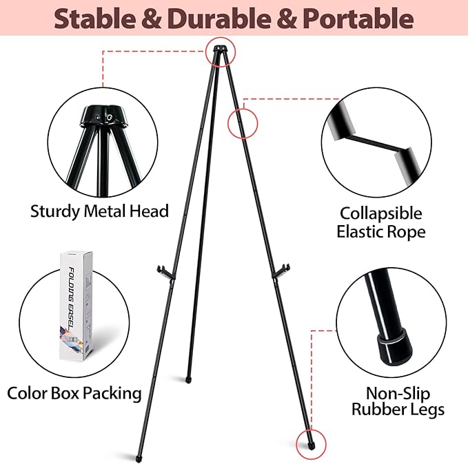VAIIGO Black Easel Stand for Wedding Signs, Posters & Paintings - Image 7