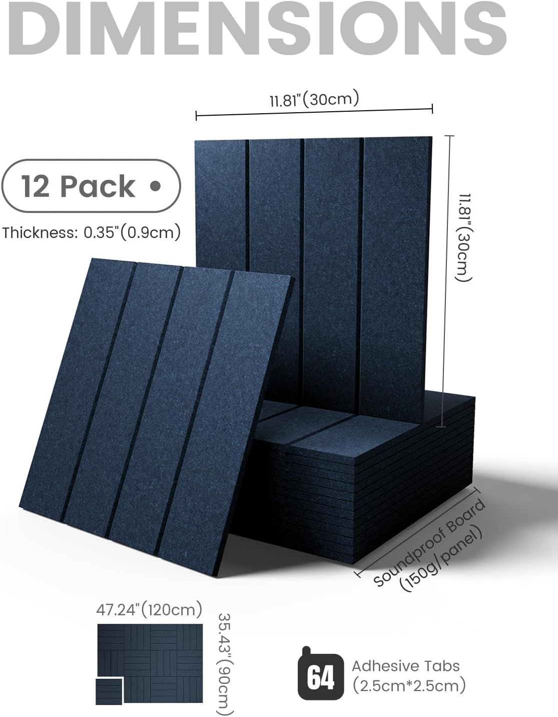 Fluxynara Felt Bulletin Board & Cork Board Alternative 48'' x 36&...