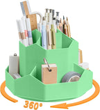 Pencil Pen Holder for Desk, 9 Slots 360 Degree Rotating Desk Organizers by Cayxenful