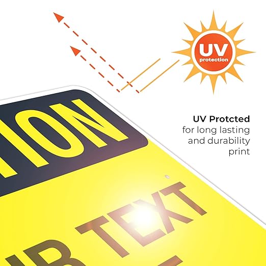 Custom Caution Sign, OSHA Sign, 24x30 Inches, Rust Free .063 Aluminum, Fade - Image 7