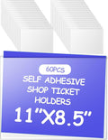 Outus Self Adhesive Shop Ticket Holders Clear Plastic Sleeves Adhesive Pockets by Outus