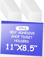 Outus Self Adhesive Shop Ticket Holders Clear Plastic Sleeves Adhesive Pockets by Outus