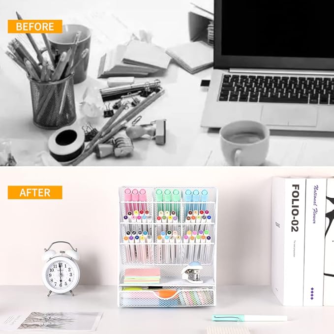 Spacrea Pen Holder Desk Organizer - Image 2