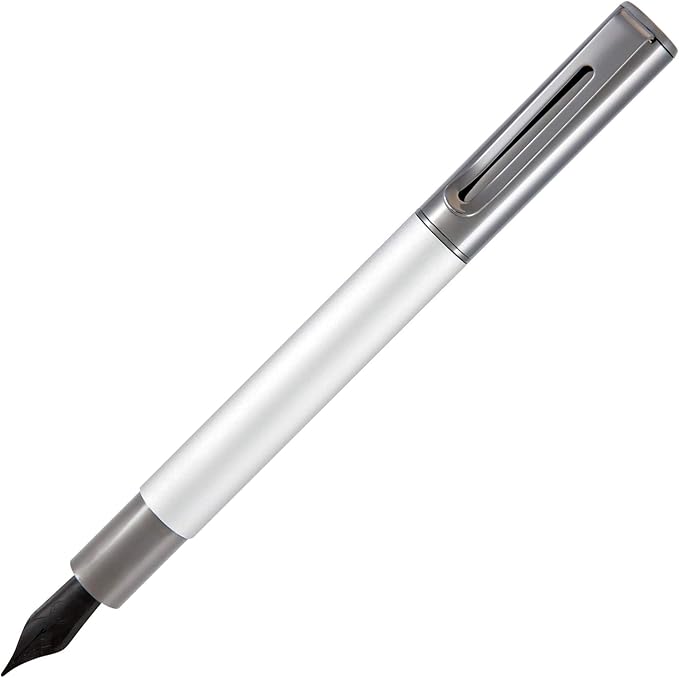 Monteverde USA Ritma Fountain Pen in Silver – Broad Nib, Bold JoWo Stainless by Monteverde