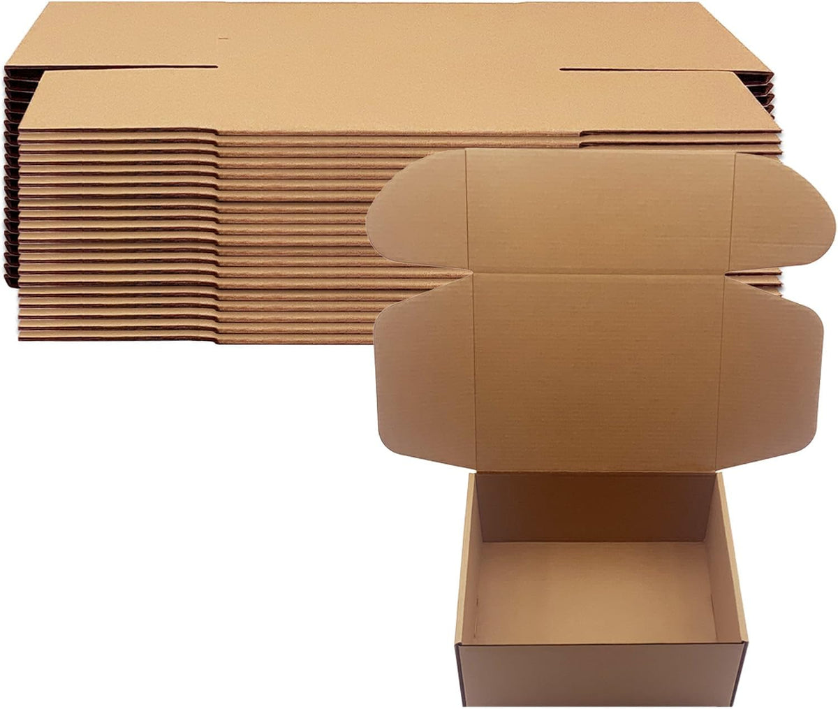9x7x4 inch shipping boxes pack of 25, brown, main product view