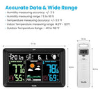 Weather Station Atomic Clock Indoor Outdoor Thermometer Wireless, Barometer - Image 6