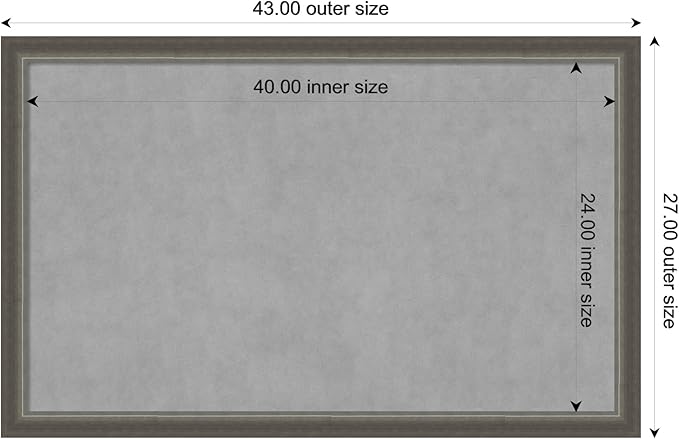 Amanti Art Silver Framed Magnetic Board 27x43 Large Vision Board - Image 4