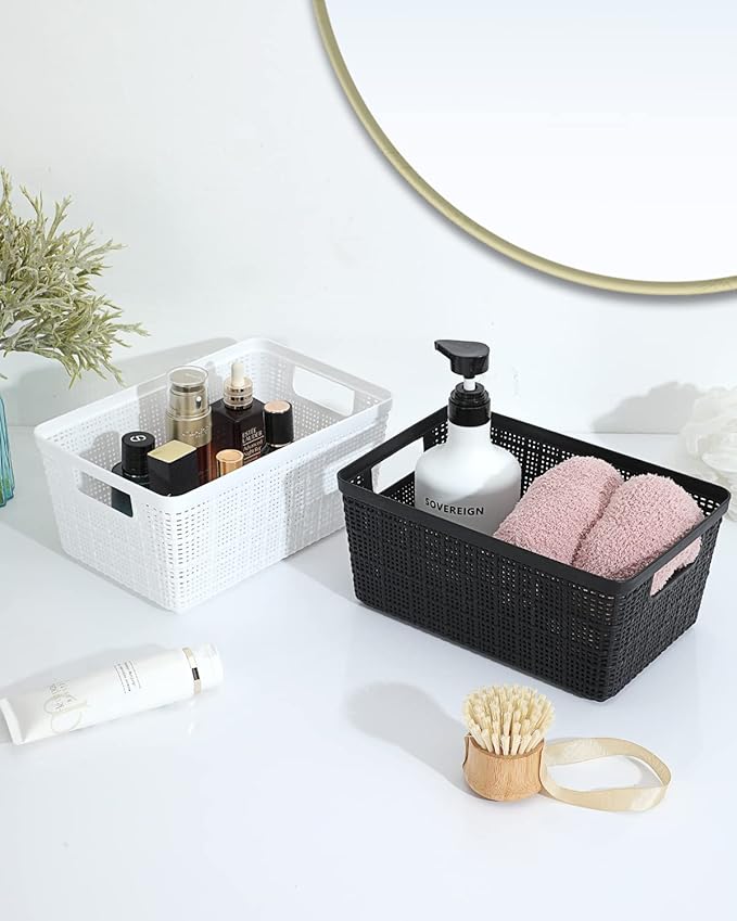 Plastic Storage Baskets For Organizing, 6 Pack Organization and Storage - Image 5