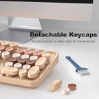 MOFII Wireless Keyboard and Mouse Combo, 2.4GHz Retro Full-Size Keyboard - Image 5