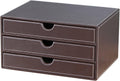 RHCSZ Stackable 3-Drawer Desk Organizer, Executive Office Supplies Desktop
