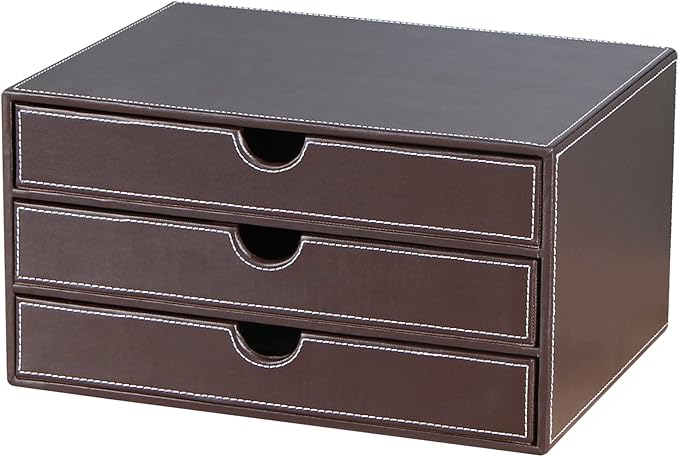 RHCSZ Stackable 3-Drawer Desk Organizer, Executive Office Supplies Desktop by RHCSZ