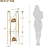 Hzuaneri Ladder Shelf, Bookshelf Bookcase, Freestanding Corner Storage Shelve - Image 2