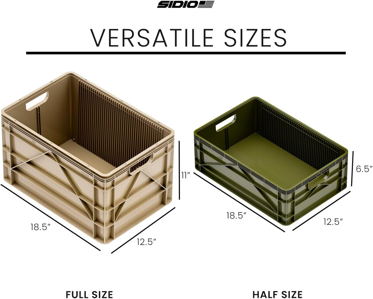 SIDIO Basic Pack, Heavy Duty Stackable Storage Bins, Camo Variety Pack