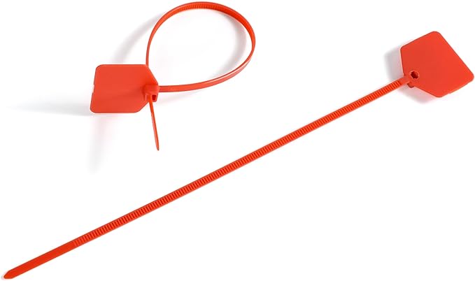 8 in Marker Nylon Cable Ties, Plastic Water Proof Tags, Self-Locking Written-on by QSFPTEK