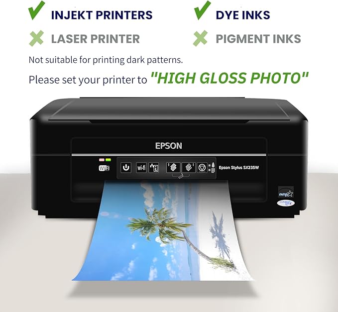 Double Sided Glossy Photo Paper 8.5x11 100 Sheets, Goefun 200GSM/54LB Inkjet - Image 4