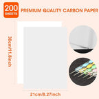 200 Sheets White Carbon Transfer PaperGraphite Tracing Paper - Image 2