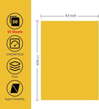 OcePor 50 Sheets Yellow Cardstock Paper, Colored Printer Paper 8.5 x 11 - Image 2