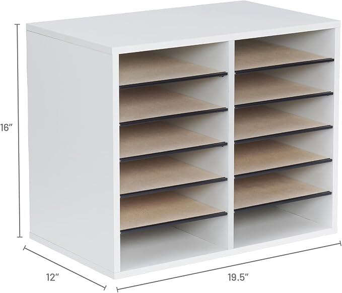Safco Literature Organizer, 12 Compartments, Office and Classroom Mailbox - Image 3