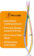 Cross Edge Spring Scissors 5 Inch straight Stainless Steel Precision Eyebrow & by MyLashToolsByCrossEdge
