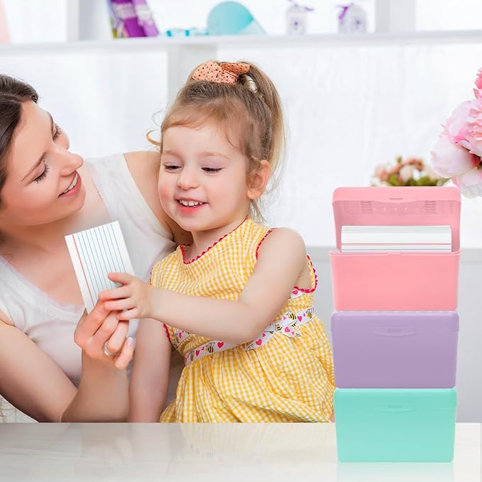 H4D Index Card Holder 3x5, Index Card Box Organizer Case, 3x5 Flash Note Card - Image 7