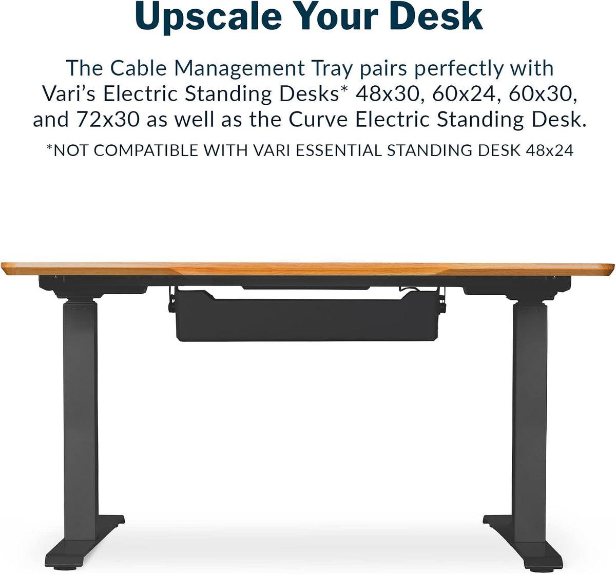 Vari Cable Management Tray - Under Desk Cord & Wire Organizer - Ideal for...