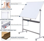 DexBoard Double-Sided 72" x 48" Mobile Whiteboard, Extra Large Rolling Magnetic - Image 5