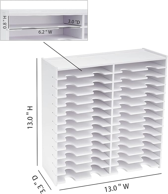Krafetto 26 Grids Ink Pad Storage Rack, Wall-mountable Stamp Pad Organizer - Image 2