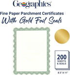 Geographics® 30% Recycled Blank Parchment Certificates, 8 1/2" x 11", Optima - Image 2