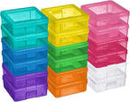 novelinks Stackable Plastic Clear Storage Box Containers by novelinks