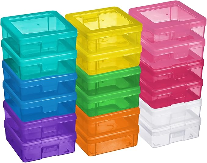 novelinks Stackable Plastic Clear Storage Box Containers by novelinks