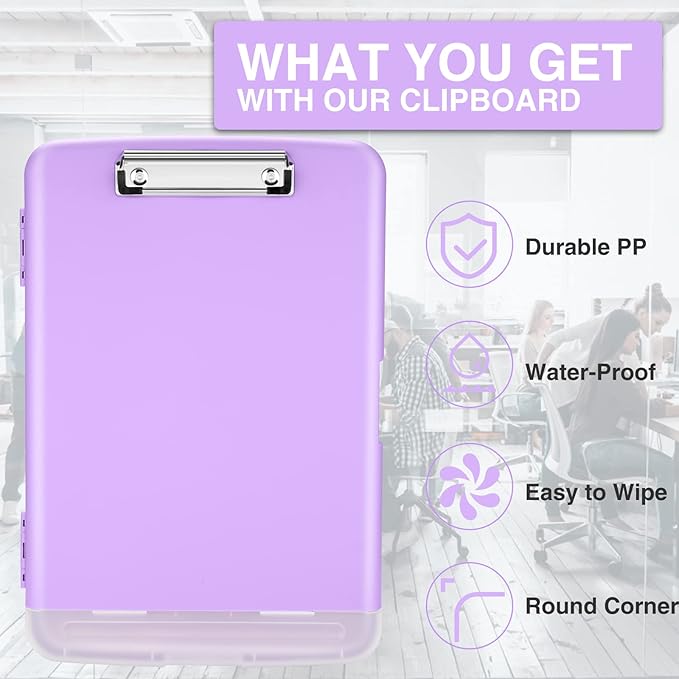 Sooez Clipboards with Storage, High Capacity Clip Boards 8.5x11 with Storage - Image 4