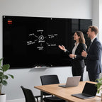 MaxGear Glass Whiteboard, Tempered Magnetic Dry Erase Board 96 x 48 Inch Black - Image 2