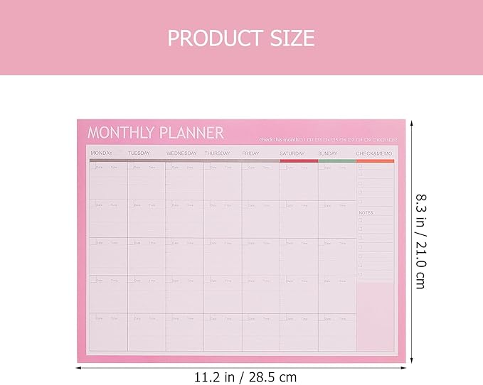 Didiseaon 2pcs Weekly and Monthly Schedule Notepad Undated Planner - Image 8