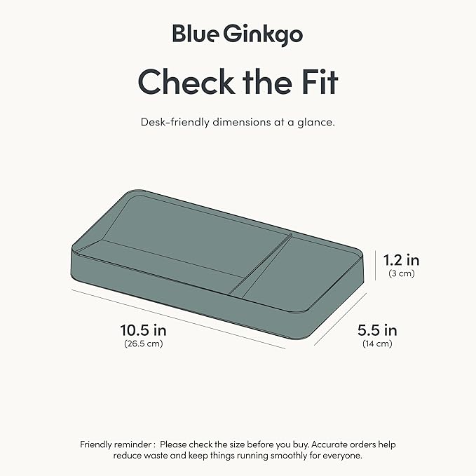 BLUE GINKGO Desk Tray – Korean-Made Organizer - Image 3