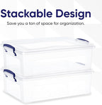 Superio Storage Bins with Lids, Stackable Totes, BPA Free, Odor Free, Organizer - Image 3