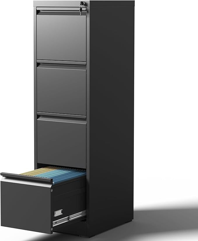 OPTYMIRA 4 Drawer Metal File Cabinet by OPTYMIRA