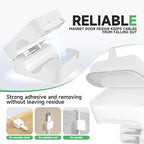12 White Magnetic Cable Clips, Under Desk Cable Management, Cord Holder - Image 5