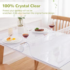 Eisdroma 20 x 48 Inch Clear Table Cover Protector, 1.5mm Plastic Table Cover - Image 5