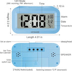 KESHIDE Travel Digital Alarm Clock Battery Operated - Image 8