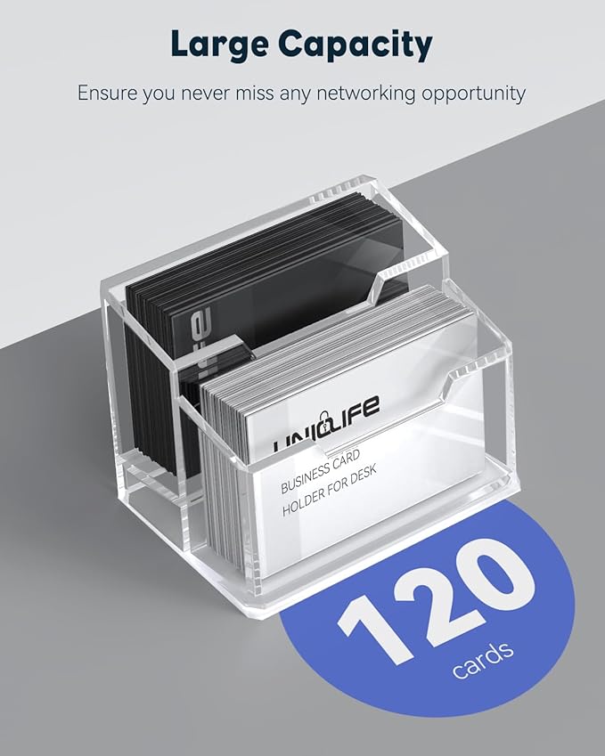 Uniclife Acrylic Business Card Holder - Image 4