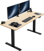 VIVO Electric 60 x 24 in Real Bamboo Standing Desk, Memory Height Adjustment by VIVO