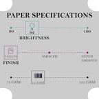 Print It - Vellum Bristol Colored Cardstock Cover Paper, 67 Lb, 8.5" X 11” - Image 3