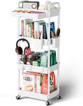 Sorgion 4 Tier Rolling Cart Organizer, Art Craft Diaper Bedside Snack Laundry by Sorgion
