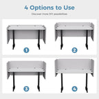 MORDEER 47.2 Inch Desk Divider Panels Set, Acoustic Divider Panel - Image 6