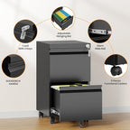 AFAIF 2 Drawer File Cabinet - Image 6