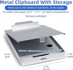 Sunnyclip Metal Clipboard with Storage, Aluminum Three-Tier Box Clipboards - Image 4