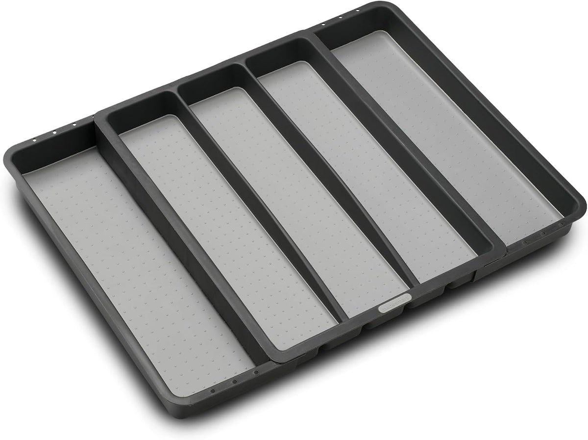 madesmart Classic Expandable Compartment Utensil Tray, Granite